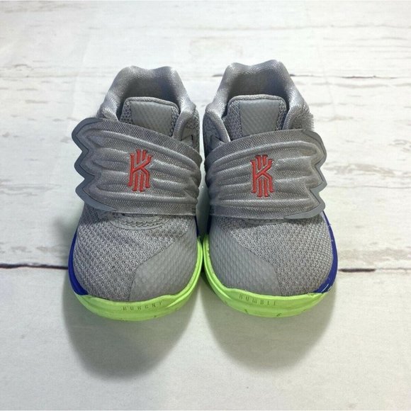 Nike Kyrie 5 Sneaker Shoe Toddler Boy Size 5C Gray Green Blue Red Aq2459-099 - Picture 3 of 9